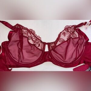 Victoria’s Secret Burgundy Lace Bra 34G | NWT